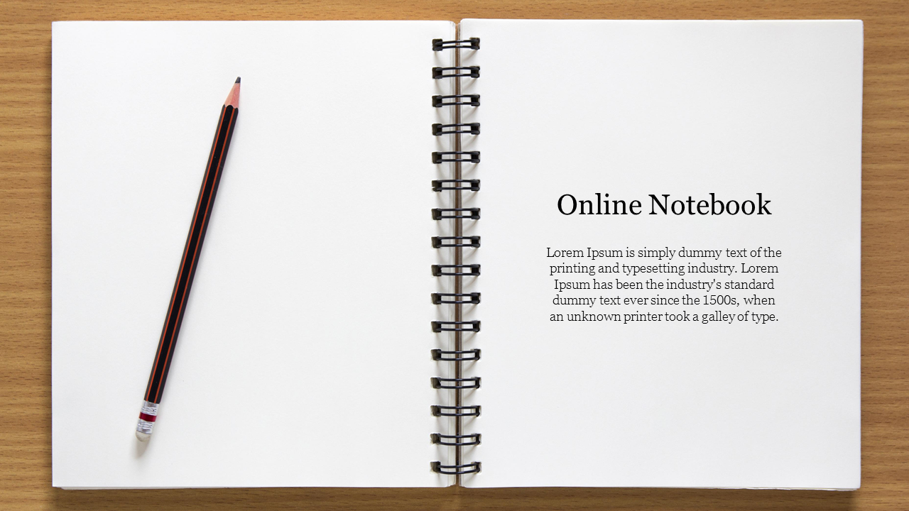 Free - Simple Online Notebook PowerPoint Presentation Template